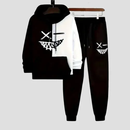 [sohailfreelancer.store] Black & White Printed Tracksuit