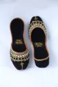 Black Velvet Fancy Khussa with Golden Work